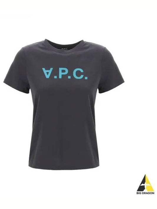 VPC Logo Organic Cotton Short Sleeve T-Shirt Grey - A.P.C. - BALAAN