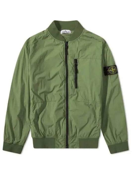 Skin Touch Nylon Garment Dyed Bomber Jacket Green - STONE ISLAND - BALAAN 2