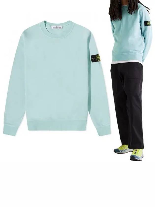 Wappen Patch Crew Neck Sweatshirt Mint - STONE ISLAND - BALAAN 2