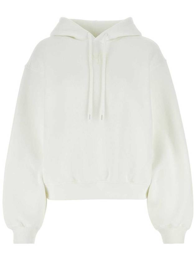 Wang logo detail hooded top white - ALEXANDER WANG - BALAAN 2