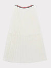 Women's Long Pleated Skirt FKK112A Y3010 100 - THOM BROWNE - BALAAN.