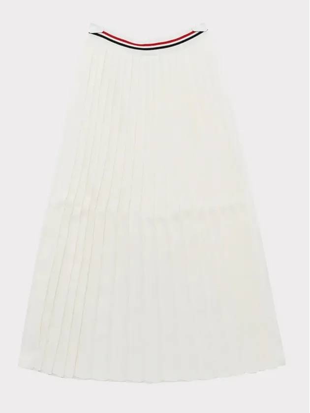 Women's Long Pleated Skirt FKK112A Y3010 100 - THOM BROWNE - BALAAN.