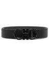 Gancini Buckle Reversible Leather Belt Black - SALVATORE FERRAGAMO - BALAAN 2