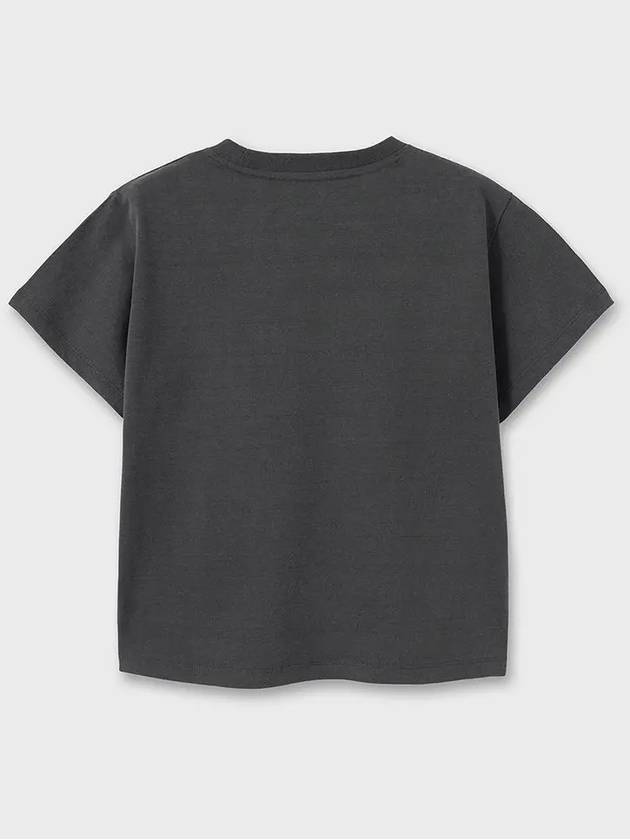 Archive Print Crop T-Shirt Gray - NOIRER FOR WOMEN - BALAAN 4