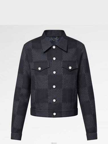 1AFWJB Damier tailored wool trucker jacket - LOUIS VUITTON - BALAAN 1