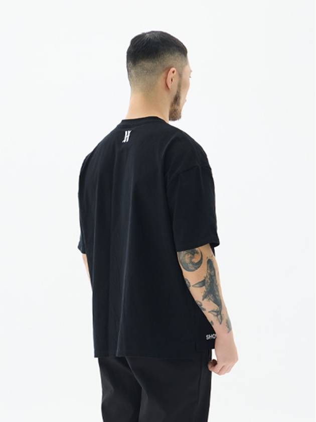 Life Standard Washing Short Sleeve T-Shirt Black - OVERTIA - BALAAN 8