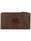 Paisley Jacquard Fabric Card Wallet Brown - ETRO - BALAAN 2