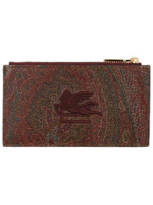 Paisley Jacquard Fabric Card Wallet Brown - ETRO - BALAAN 2