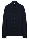 Men's Gabardine Lens Wappen Long Sleeve Shirt Navy - CP COMPANY - BALAAN 1