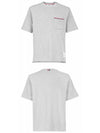 Cotton Oversized Pocket Short Sleeve T-Shirt Light Grey - THOM BROWNE - BALAAN 5