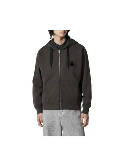 Markus Logo Zip Up Hoodie Faded Black - ISABEL MARANT - BALAAN 2