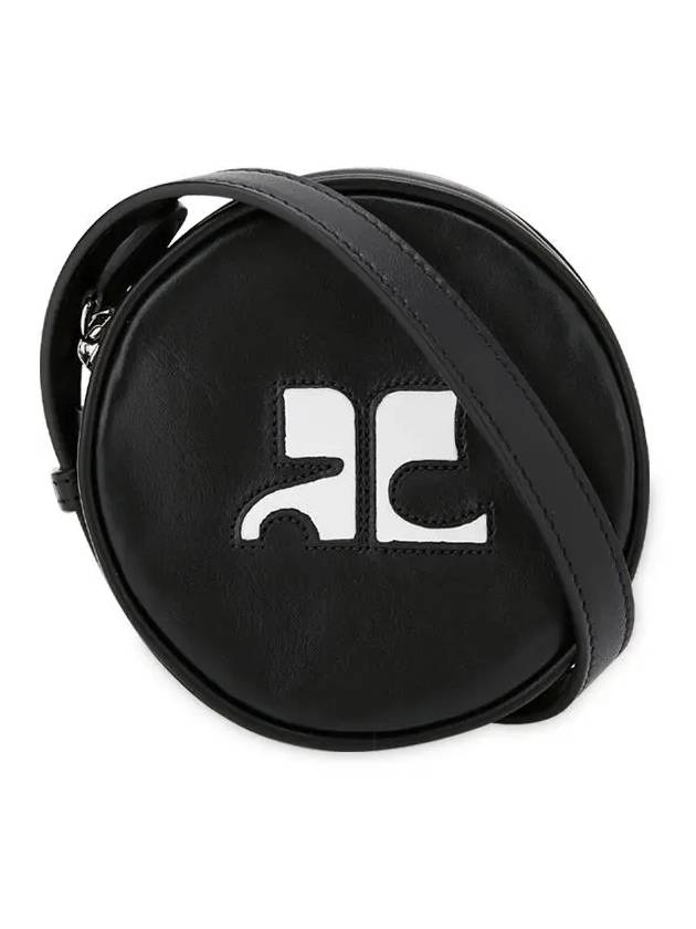 Reedition Logo Circle Shoulder Bag Black - COURREGES - BALAAN 4