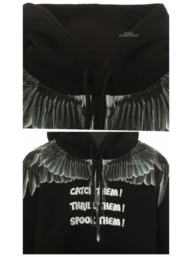 Catch Them Wing Printed Hoodie Black - MARCELO BURLON - BALAAN 7