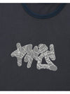 Cracked Logo Ringer Tee Navy - PHOS333 - BALAAN 5