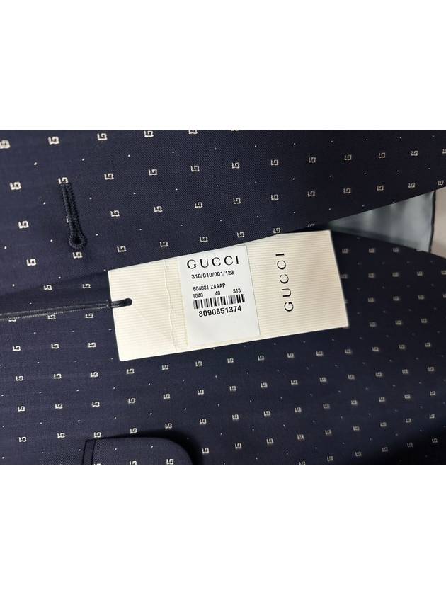 Straight fit G dot wool suit 48 - GUCCI - BALAAN 6