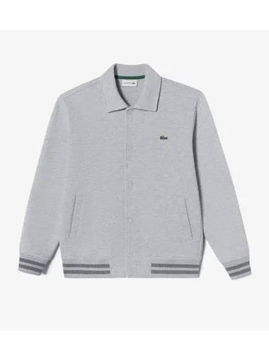 Men s Collar Sweat Jumper Melange Gray - LACOSTE - BALAAN 1