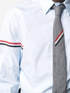 Men's Poplin Grosgrain Armband Classic Long Sleeve Shirt Blue - THOM BROWNE - BALAAN 7