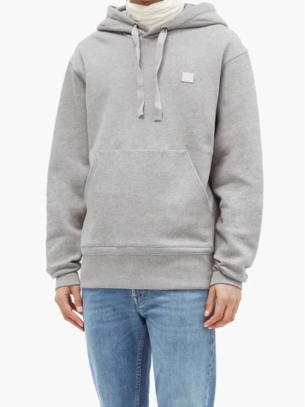 Ferris Face Patch Hoodie Light Grey - ACNE STUDIOS - BALAAN 4