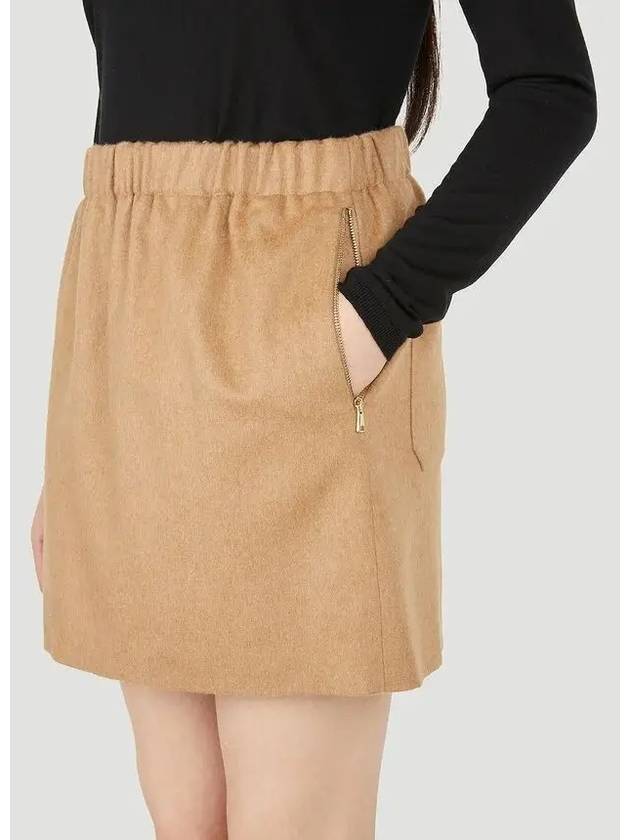 Max Mara Ottavia Camel Wool Mini Skirt Camel - MAX MARA - BALAAN 5