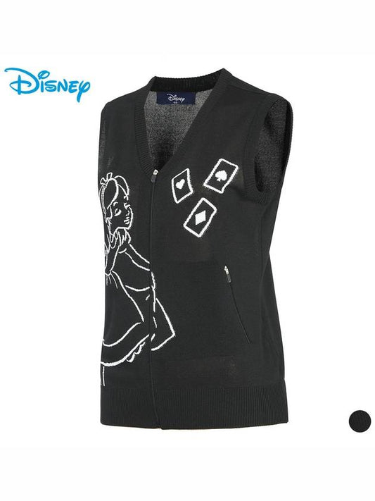 zip-up V-neck knit vest vest DN1LKV001 - DISNEY GOLF - BALAAN 1