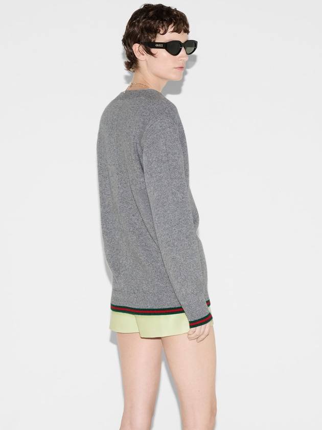 Gucci Sweaters Grey - GUCCI - BALAAN 4