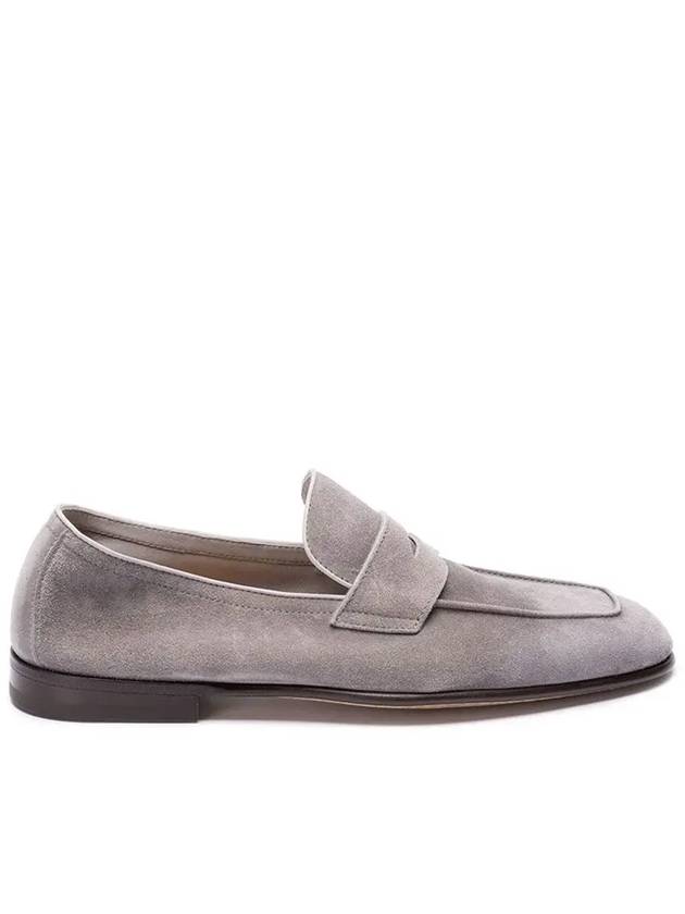 Suede Penny Slot Loafers Grey - BRUNELLO CUCINELLI - BALAAN 2