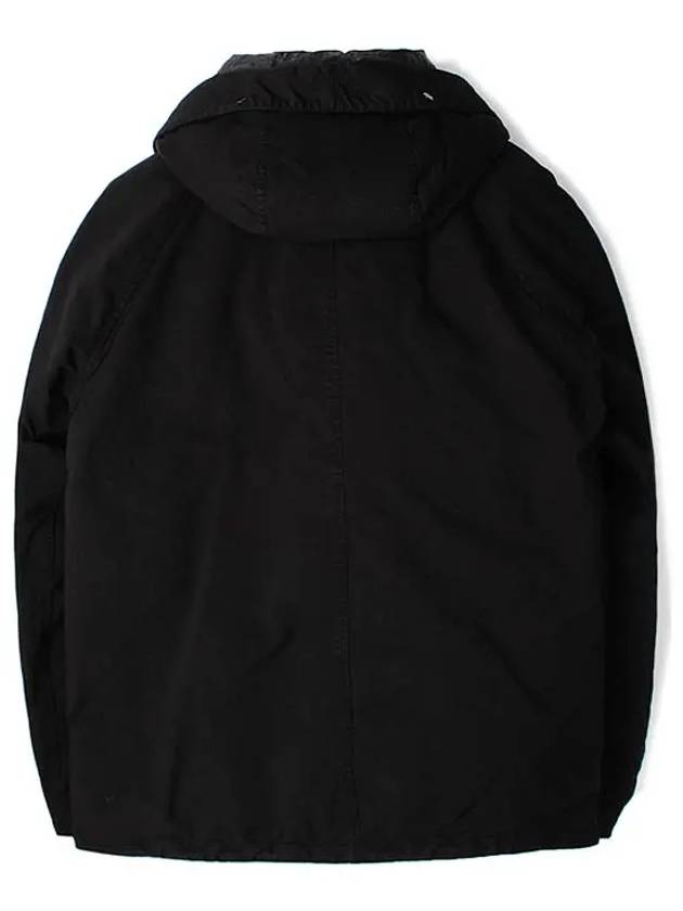 Logo David TC Down Hooded Jacket Black - STONE ISLAND - BALAAN 3