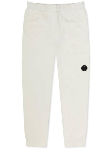 Diagonal Raised Fleece Cargo Track Pants White - CP COMPANY - BALAAN 1