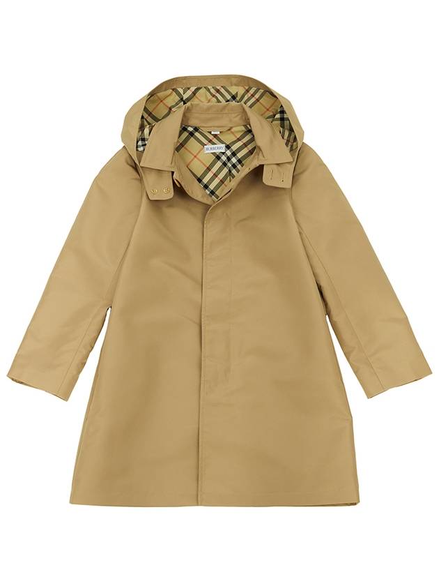 Kids Light Weight Hooded Trench Coat Camel - BURBERRY - BALAAN 3