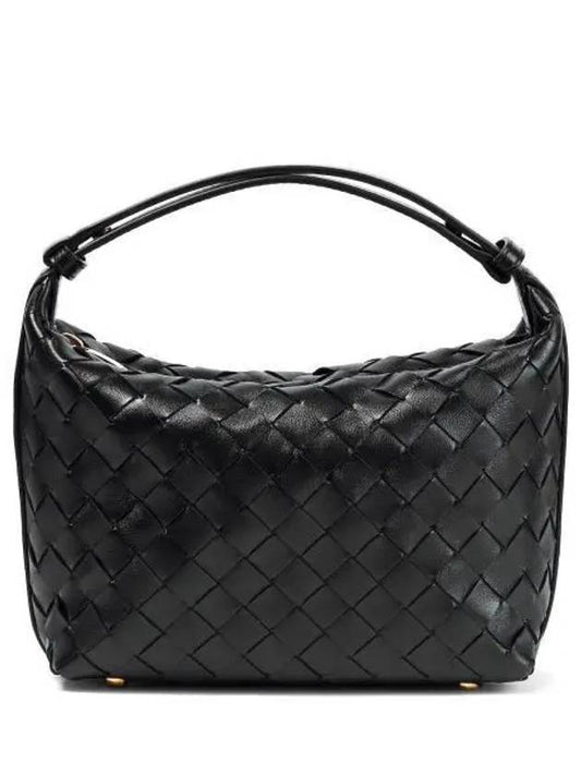 Intreciato Small Leather Tote Bag Black - BOTTEGA VENETA - BALAAN 2