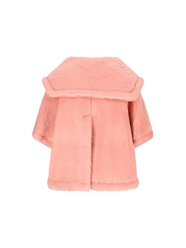 Women's Cambusa 1 Alpaca Wool Crop Teddy Fur Jacket Pink - MAX MARA - BALAAN 3