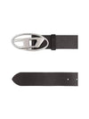 B 1DR D Logo Buckle Leather Belt Black - DIESEL - BALAAN 4