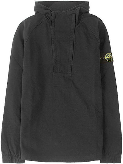 Wappen Patch Half Zip Up Hoodie Black - STONE ISLAND - BALAAN 2