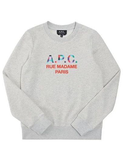 WoMen's Color Block Logo Sweat Sweatshirt Ecru Header - A.P.C. - BALAAN 2