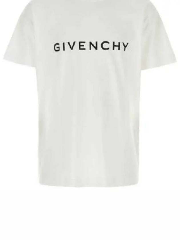 Logo Oversized Fit Cotton Short Sleeve T-Shirt White - GIVENCHY - BALAAN 2