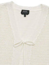 Women's Tie Front Knit Cardigan Off-White - A.P.C. - BALAAN 4