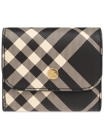 Burberry Wallet With Check Pattern Women s Black - BURBERRY - BALAAN 1