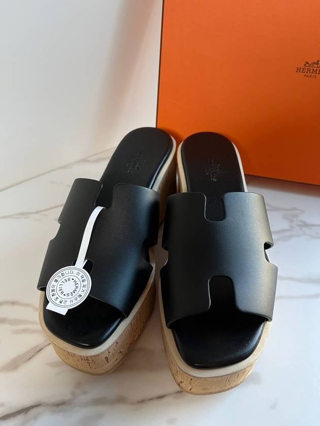 Eze 30 Calfskin Sandals Black - HERMES - BALAAN 2