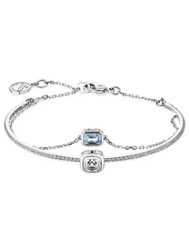 Chroma Stila Chain Bangle Bracelet Blue Silver - SWAROVSKI - BALAAN 3