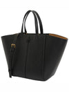 McGraw Carryall Double T Leather Tote Bag Black - TORY BURCH - BALAAN 4