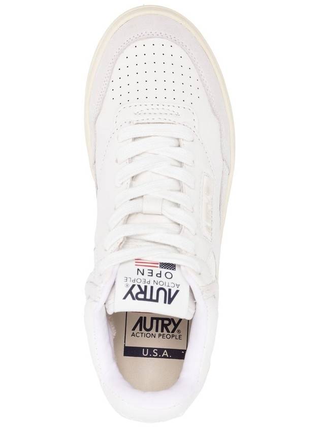 open suede mid mid low top sneakers white - AUTRY - BALAAN 4