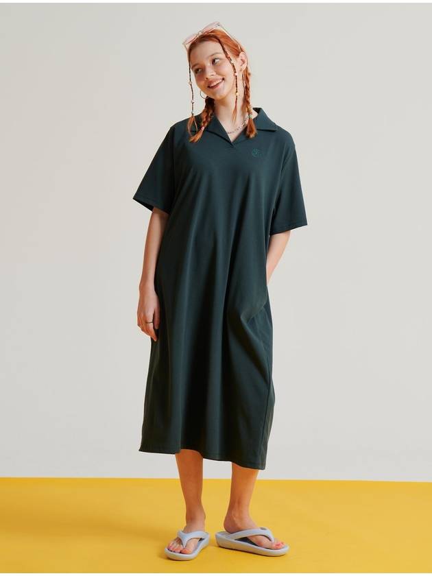 MET Natural Collar Long Dress Green - METAPHER - BALAAN 7