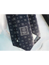 CC logo dot silk tie navy AA9062 - CHANEL - BALAAN 5