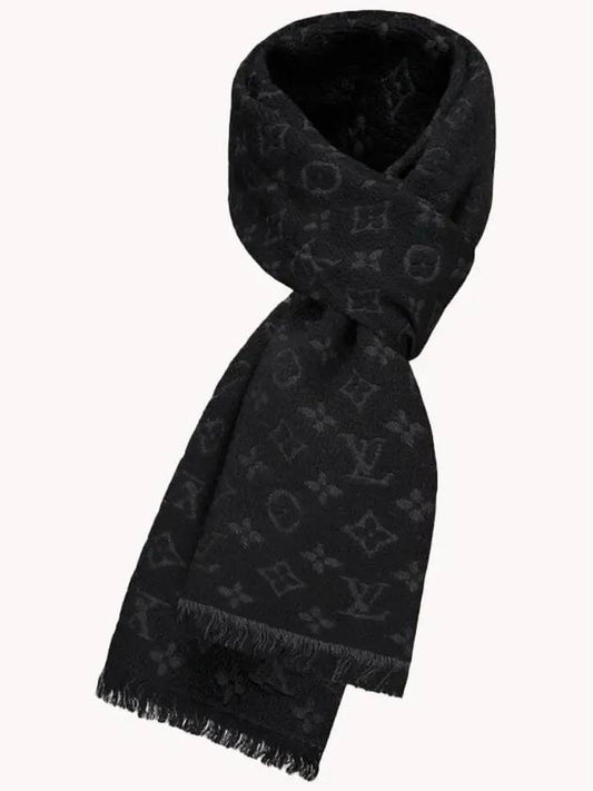 Monogram Classic Wool Scarf Black - LOUIS VUITTON - BALAAN 2