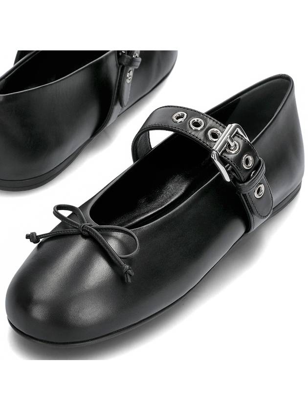 Leather Ballerinas Black - MIU MIU - BALAAN 2