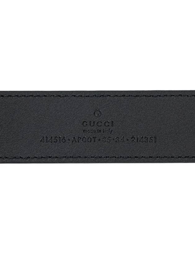 Men's GG Marmont Double G Buckle Gold Hardware Leather Belt Black - GUCCI - BALAAN 7