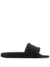 Rockstud Slippers Black - VALENTINO - BALAAN 1