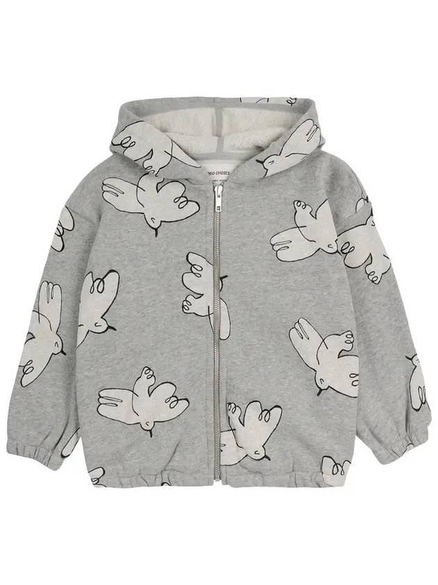 Freedom Bird Hooded Zip-Up Jacket Grey - BOBO CHOSES - BALAAN 3