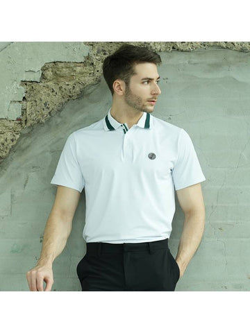 Tipping Polo Short Sleeve Tee WHITE - TRIMERE - BALAAN 1