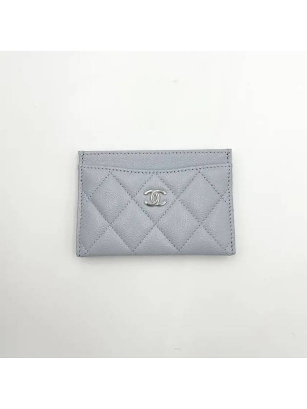 Classic card holder caviar light gray silver AP0213 - CHANEL - BALAAN 2